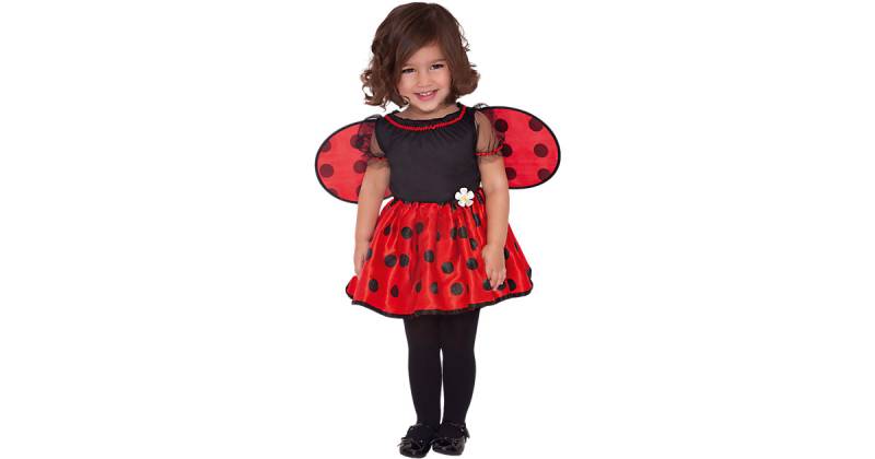Kinderkostüm Marienkäfer schwarz/rot Gr. 80/92 Mädchen Kleinkinder von Amscan