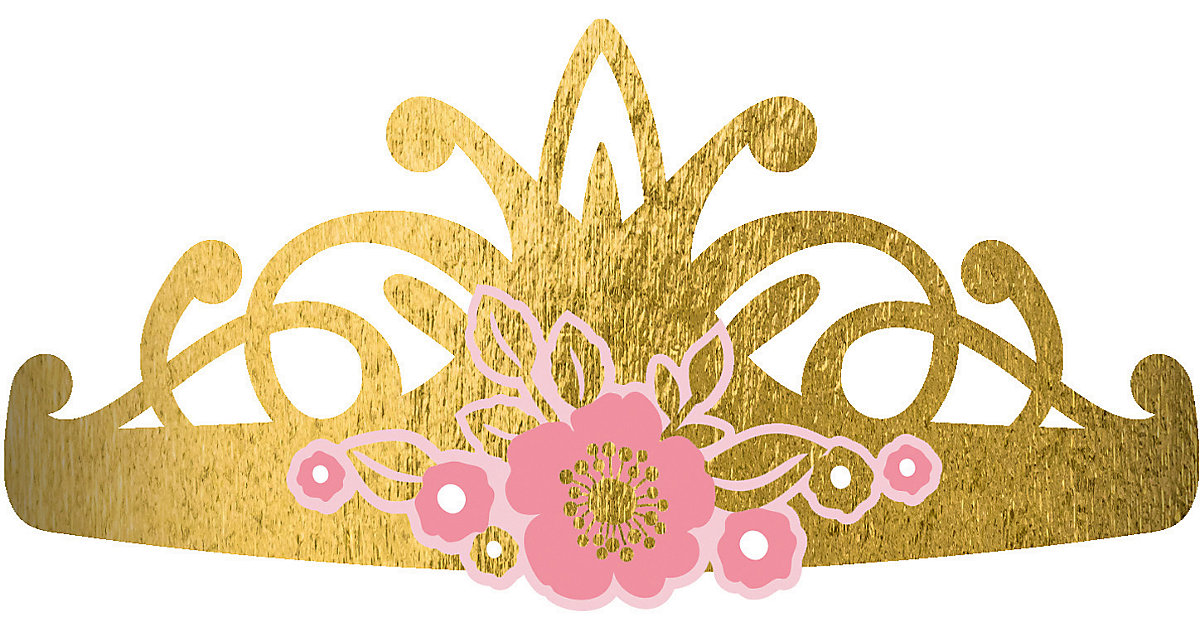 Krönchen Princess for a Day Papier, 8 Stück Krönchen Princess for a Day Papier, 8 Stück von Amscan