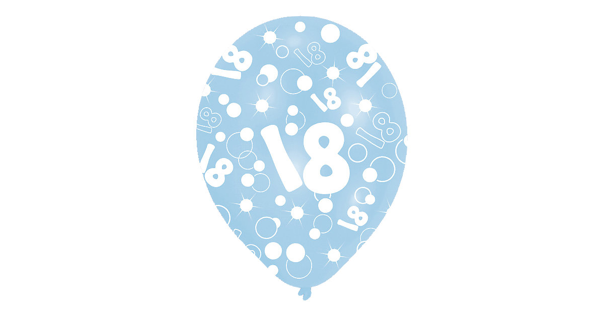 Latexballons 18, 6 Stück hellblau Latexballons 18, 6 Stück hellblau von Amscan