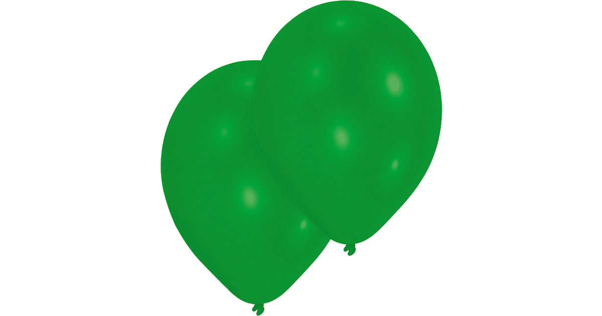 Latexballons grün, 10 Stück von Amscan