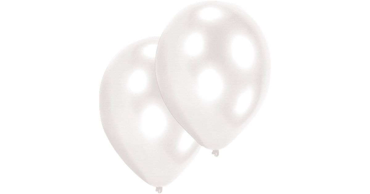 Latexballons weiß, 10 Stück von Amscan