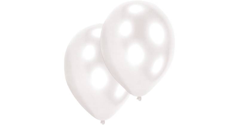 Latexballons weiß, 10 Stück von Amscan