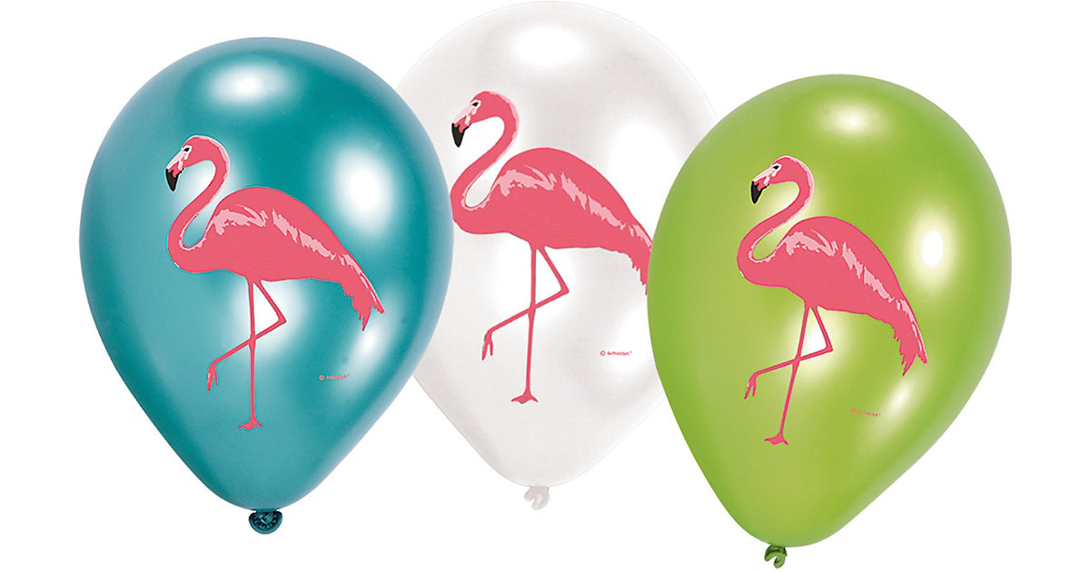 Luftballons Flamingo Paradise, 6 Stück bunt von Amscan