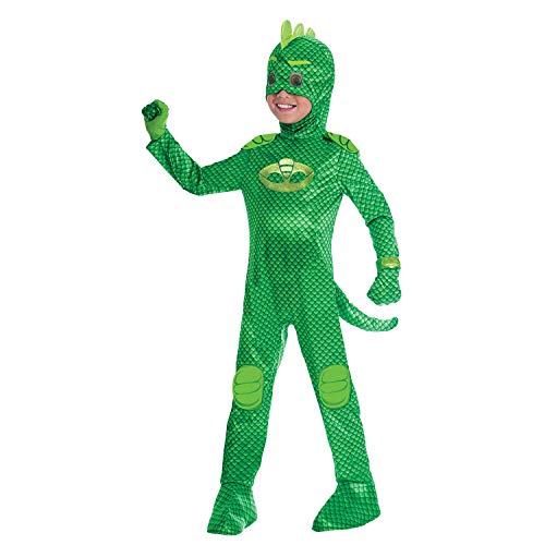 Fancy Me Jungen Mädchen Offiziell Pyjama Masken Grün Gekko Tv 4 Stück Kostüm Kleid Outfit 3-8 Jahre - Grün, 7-8 Years von Fancy Me