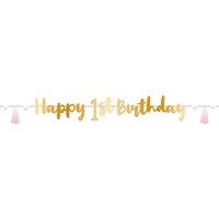 Partykette "Happy 1st Birthday", Pappe, 1,8m Partykette "Happy 1st Birthday", Pappe, 1,8m von Amscan