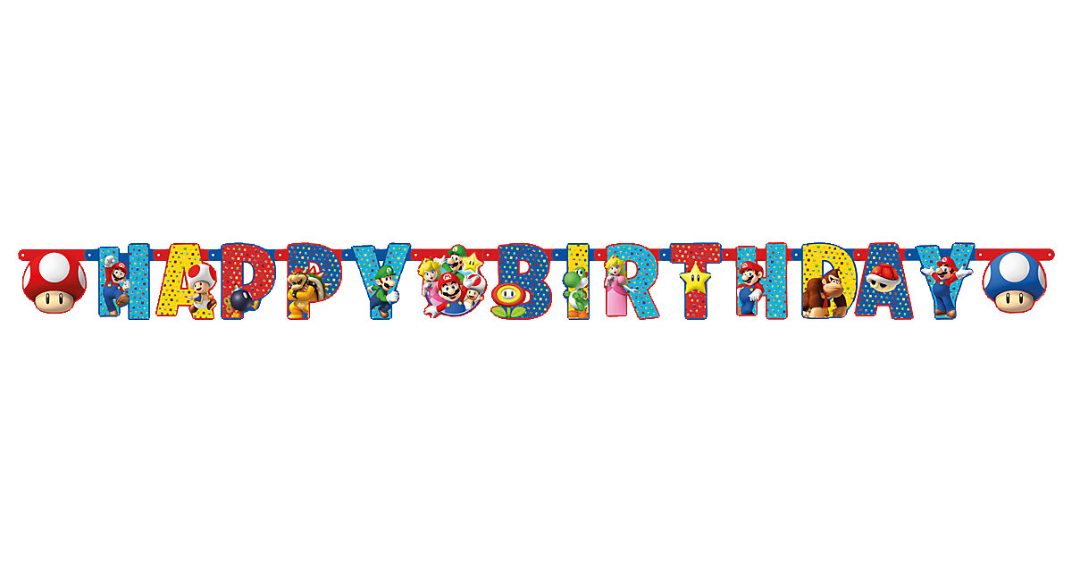 Partykette Super Mario, 190 x 15 cm Partykette Super Mario, 190 x 15 cm von Amscan