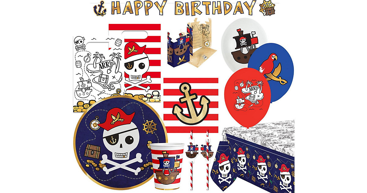 Partyset Pirates Map 64-tgl. Partyset Pirates Map 64-tgl. von Amscan