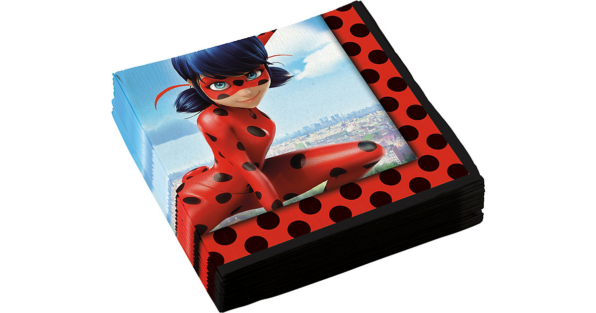 "Servietten ""Miraculous"" 33 cm, 20 Stück" rot "Servietten ""Miraculous"" 33 cm, 20 Stück" rot von Amscan