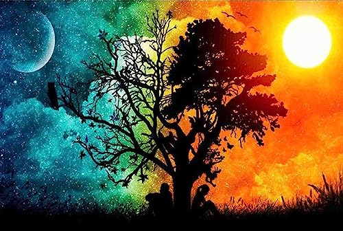 AmsoAn Tund Nacht Paar 1500 Teile Holzpuzzle Puzzlespiele Puzzle Lernspiele/5000Pcs von AmsoAn