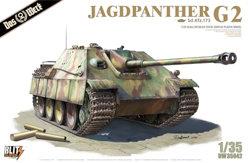 Amusing Hobby Das Werk DW35042 Jagdpanther G2 Sd.Kfz. 173 1:35 Plastikmodellbausatz - Takom Super Blitz, Metallrohr, Segmentketten, PE-Teile, 6 Markierungs"optionen von Amusing Hobby