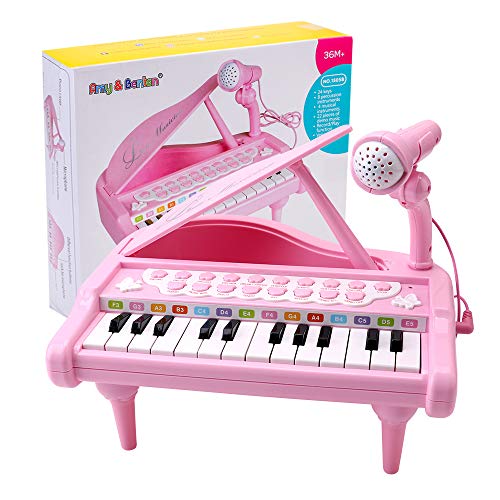 Keyboard für Kinder ab 1 2 3 - Kinderklavier ab 1 2 3 Jahre - Piano Keyboard mit Mikrofon - Musikinstrumente für Kinder ab 1 2 Jahre - AmyBenton von Amy & Benton