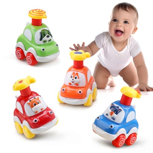 Amy & Benton Baby Spielzeugauto 1 Jahr, Aufziehautos ab 1 2 3 Jahr Auto, 4 Pack Press and Go Spielzeugautos Set Gift für Jungen Mädchen Amy & Benton Baby Spielzeugauto 1 Jahr, Aufziehautos ab 1 2 3 Jahr Auto, 4 Pack Press and Go Spielzeugautos Set Gift für Jungen Mädchen von Amy & Benton