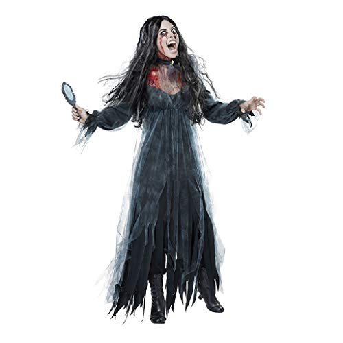AmyGline Halloween Kostüm Damen Horror Geist Zombie Vloody Vampire Demon Cosplay Kostüm Maxi Kleid Bar Party Show von AmyGline