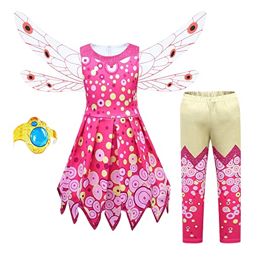 Amycute Mia Me Kostüm Mädchen Party Kostüm Karneval Party Outfits Cosplay für Mädchen, mit Flügel und Hose Verkleidung Costume Mädchen von Amycute