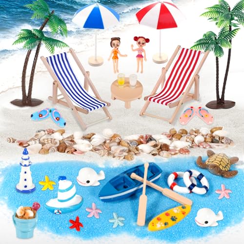 Amzeeniu Strand-Mikrolandschaft 42 Stück Mini-Stranddekorationen Miniliegestuhl Kleine Palme Deko Muscheln Deko Schildkröte Deko für DIY Zen Garten Dekoration Einzigartiges Geschenk Surfbrett deko Amzeeniu Strand-Mikrolandschaft 42 Stück Mini-Stranddekorationen Miniliegestuhl Kleine Palme Deko Muscheln Deko Schildkröte Deko für DIY Zen Garten Dekoration Einzigartiges Geschenk Surfbrett deko von Amzeeniu