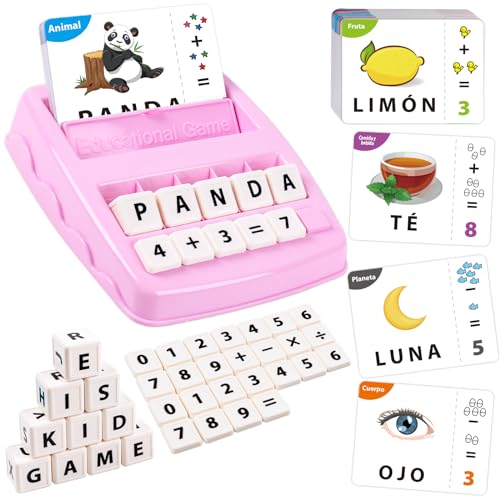 AnJeey Lernspielzeug 2-in-1 Buchstaben- und Zahlen-Spiele für Kinder Früherziehung, ideales Geschenk für Mädchen und Jungen ab 3 Jahren, BK1831, Rosa AnJeey Lernspielzeug 2-in-1 Buchstaben- und Zahlen-Spiele für Kinder Früherziehung, ideales Geschenk für Mädchen und Jungen ab 3 Jahren, BK1831, Rosa von AnJeey