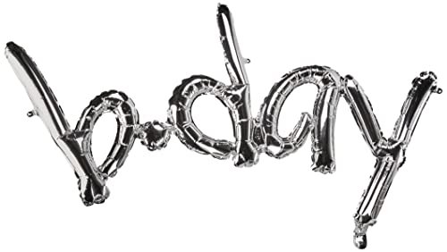 Amscan 3670112 - Folienballon b-day, circa 83 x 55 cm, Heliumballon, Geburtstag von Anagram