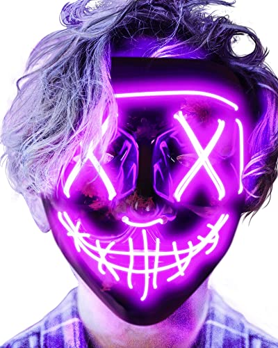 AnanBros Halloween Maske, LED Maske im Dunkeln Leuchtend, 3 Beleuchtungsmodi für Kostümspiele Cosplays Feste und Partys AnanBros Halloween Maske, LED Maske im Dunkeln Leuchtend, 3 Beleuchtungsmodi für Kostümspiele Cosplays Feste und Partys von AnanBros