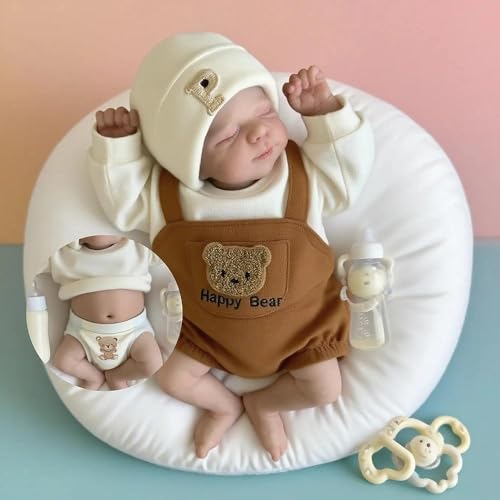 Anano 18 Zoll Realistische Reborn Baby Puppe Vollsilikon Wie EIN Echtes Baby, Wasserdicht, Anatomisch Korrektes Mädchen Mit Niedlichem Outfit & Zubehör Für Kinder Ab 3+ Anano 18 Zoll Realistische Reborn Baby Puppe Vollsilikon Wie EIN Echtes Baby, Wasserdicht, Anatomisch Korrektes Mädchen Mit Niedlichem Outfit & Zubehör Für Kinder Ab 3+ von Anano