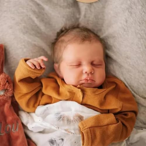 Anano 20" Reborn Baby Puppen Loulou Realistische Neugeborene Baby Puppen mit Hand Wurzelhaar Weicher Körper Geburtstagsgeschenk Für Kinder Alter 3+ von Anano
