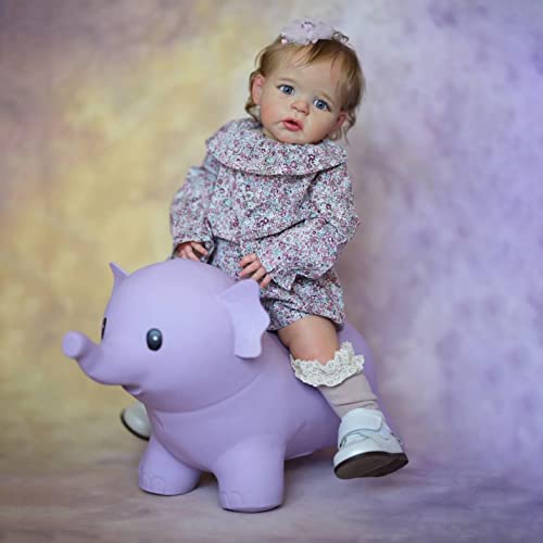 Anano 24Zoll Reborn Babypuppen, Blaue Augen Baby Puppen Neugeborenes Mädchen Vinyl Blondes Haar 60cm Schlafend Realistische Puppe Lächelndes Kleinkinder Puppen Anano 24Zoll Reborn Babypuppen, Blaue Augen Baby Puppen Neugeborenes Mädchen Vinyl Blondes Haar 60cm Schlafend Realistische Puppe Lächelndes Kleinkinder Puppen von Anano