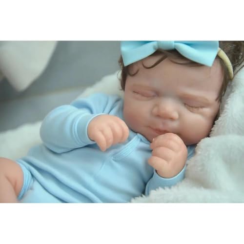 Anano 45cm Reborn Baby Mädchen Vollsilikon 'Bettie' Handgefertigt Realistische Newborn Baby Puppe In Natürlicher Größe - Extra Weich Und Absolut Sicher Für Kinder Ab 3 Jahren Anano 45cm Reborn Baby Mädchen Vollsilikon 'Bettie' Handgefertigt Realistische Newborn Baby Puppe In Natürlicher Größe - Extra Weich Und Absolut Sicher Für Kinder Ab 3 Jahren von Anano