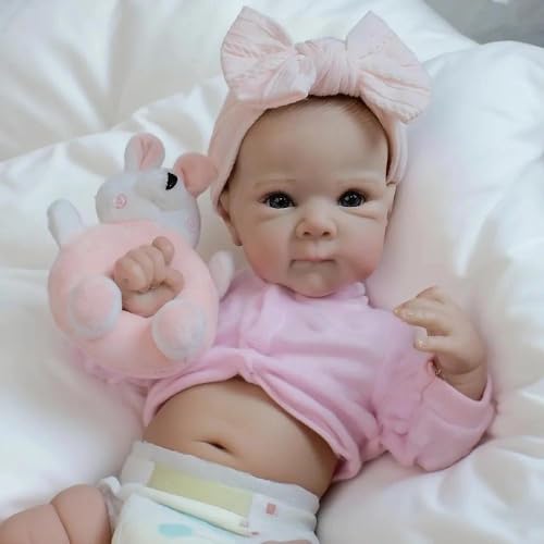 Anano 45cm Reborn Baby Mädchen Vollsilikon Realistische Echte Newborn Baby Puppe In Natürlicher Größe - Extra Weich Und Absolut Sicher Für Kinder Ab 3 Jahren Anano 45cm Reborn Baby Mädchen Vollsilikon Realistische Echte Newborn Baby Puppe In Natürlicher Größe - Extra Weich Und Absolut Sicher Für Kinder Ab 3 Jahren von Anano