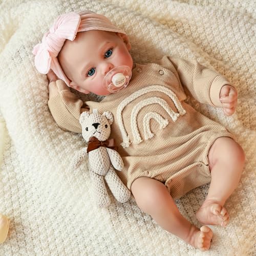 Anano 48 cm Reborn Puppen Mädchen Wiese - 48 cm Vollsilikon Vinyl Körper Lebensechte Babypuppe Weiche Handgemachte bewegliche Neugeborene Kleinkind Puppen Anatomisch Korrekte Puppe Anano 48 cm Reborn Puppen Mädchen Wiese - 48 cm Vollsilikon Vinyl Körper Lebensechte Babypuppe Weiche Handgemachte bewegliche Neugeborene Kleinkind Puppen Anatomisch Korrekte Puppe von Anano