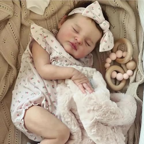 Anano 48cm Realistische Reborn Baby-Puppe Mädchen – Lebensgroße, Lebensechte Babypuppen Mit Silikonhaut – Handeingesetzte Haare – Sammlerstück Geschenk Für Kinder Ab 3+ (Newborn Baby Puppe Anano 48cm Realistische Reborn Baby-Puppe Mädchen – Lebensgroße, Lebensechte Babypuppen Mit Silikonhaut – Handeingesetzte Haare – Sammlerstück Geschenk Für Kinder Ab 3+ (Newborn Baby Puppe von Anano