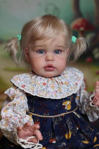 Anano 60cm Rebornbabypuppe Junge - Realistische Silikonpuppe Mit Lebensechten Äderchen, Magnet-Schnuller - Wie EIN Echtes Neugeborenes - Für Sammler - Eltern- Kinder 3+ von Anano