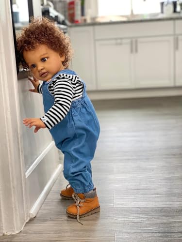 Anano 66 cm Lebensechte Schwarze Babypuppe, Afroamerikanische Große Bewegliche Reborn Toddler Puppe Mit Lockigem Haar, Realistische Biracial Baby-Puppe Wie Echtes Kleinkind Anano 66 cm Lebensechte Schwarze Babypuppe, Afroamerikanische Große Bewegliche Reborn Toddler Puppe Mit Lockigem Haar, Realistische Biracial Baby-Puppe Wie Echtes Kleinkind von Anano