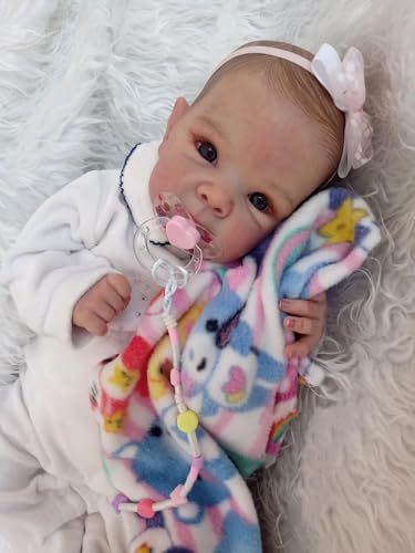 Anano Hyperrealistische Reborn Baby Vollsilikon Lebensecht Babypuppen Wie Echt Avatar Silikonpuppe Mit Leuchtender Haut in Verschiedenen Größen Und Modellen (16"-Pixie-Baumwoll-EIGELB) von Anano
