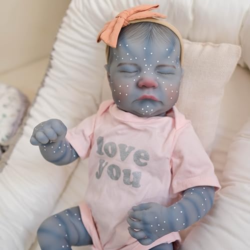 Anano 45CM Schwarzes Reborn Baby Mädchen Puppe Vollsilikon Lebensechte Babypuppen Wie Echt Afrikanisch-Amerikanische Echte Baby Puppe Silikonpuppe (20"-PFIRSICH-SILIKON-MÄDCHEN-Weiss) von Anano