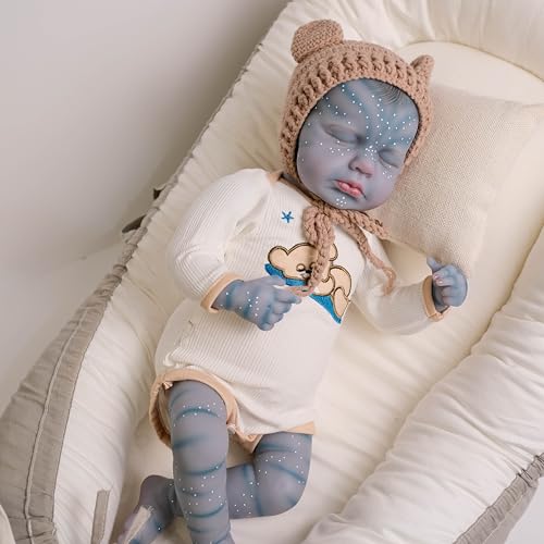 Anano Reborn Baby Vollsilikon Mädchen Lebensechte Babypuppen Toddler 50cm Silikon Newborn Baby Puppe Mit Zubehör Realistische Babypuppe Geschenk Für Erwachsene (weiß) von Anano