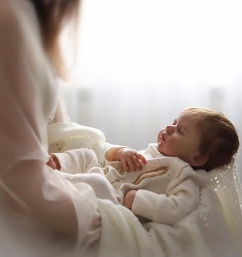 Anano Lebensechte Puppe Mädchen 20 Zoll Reborn Baby Vollsilikon Lebensecht Ganzkörper Silikon Puppen Silikon Mädchen Reborn Baby Vollsilikon Lebensecht Weich Puppe Weichkörper von Anano