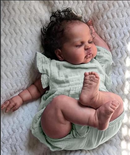Anano Lebensechte Reborn Baby Schwarze Puppe Schwarze Haare 24-Zoll Pickle Weiche Gewichtete Tuch Körper, Die Wirklich Bricial Afroamerikaner Reborn Baby Puppen Für Kinder Alter 3+ Anano Lebensechte Reborn Baby Schwarze Puppe Schwarze Haare 24-Zoll Pickle Weiche Gewichtete Tuch Körper, Die Wirklich Bricial Afroamerikaner Reborn Baby Puppen Für Kinder Alter 3+ von Anano