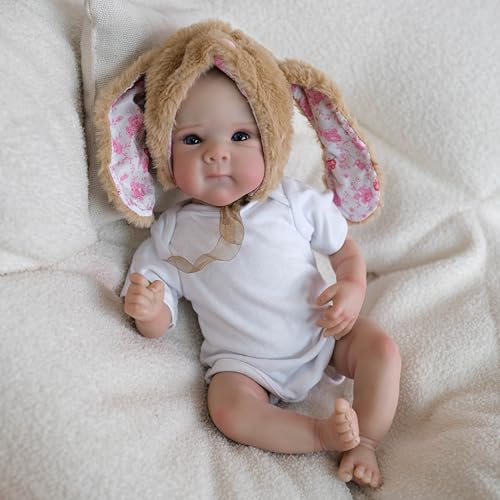 Anano Lifelike Reborn Baby Puppen Bettie Anatomisch Korrekt Mädchen 18 - Zoll Reborn Puppen Neugeborene Baby Puppen, Silikon Poseable Full Vinyl Körper Mädchen von Anano