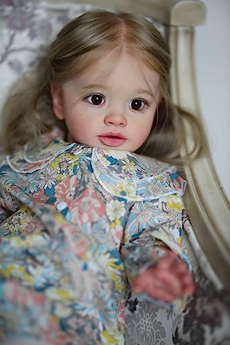 Anano Realistic Reborn Baby Puppen Kleinkind Puppen Mädchen Pippa 26 Zoll Big Girl Realistische Hand Wurzelhaar Sichtbare Venen Baby Puppe Geschenke Für Kinder 3+ von Anano