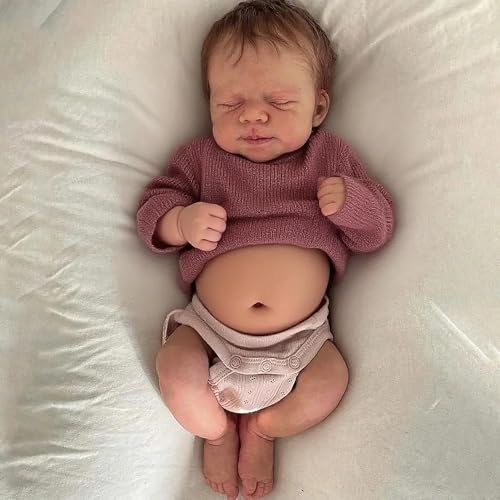 Anano Realistische Baby-Puppe Mädchen 45cm - Reborn Silikonpuppe Mit Ganzkörper & Eingepflanztem Haar, Empfohlen Ab 3 Jahren Anano Realistische Baby-Puppe Mädchen 45cm - Reborn Silikonpuppe Mit Ganzkörper & Eingepflanztem Haar, Empfohlen Ab 3 Jahren von Anano