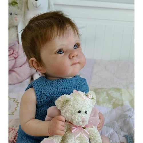 Anano Realistische Lebensechte Reborn Baby Puppen Bettie 18 Zoll Real Life Neugeborene Realistische Baby-Puppe, Nette Handgemachte Tuch Körper Reborn Puppen Für Kinder Alter 3+ von Anano