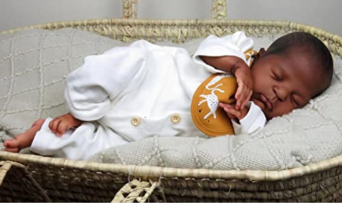 Anano Schwarzer Junge Reborn Puppe, 20 Zoll Afroamerikanisch Silikon Vinyl Weich Baby Doll Anano Schwarzer Junge Reborn Puppe, 20 Zoll Afroamerikanisch Silikon Vinyl Weich Baby Doll von Anano