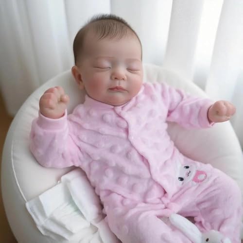 Anano Realistische Reborn Baby Mädchen Puppe 48cm Silikon Babypuppen Lebensechtes Newborn Baby Puppe Weichem Körper - Echte Babypuppe Für Kinder Ab 3 Jahren - Perfektes Kindergeschenk Anano Realistische Reborn Baby Mädchen Puppe 48cm Silikon Babypuppen Lebensechtes Newborn Baby Puppe Weichem Körper - Echte Babypuppe Für Kinder Ab 3 Jahren - Perfektes Kindergeschenk von Anano