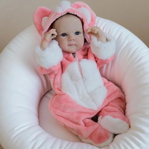 Anano Realistische Reborn Baby Mädchen Puppe Wie EIN Echtes Baby 18 Zoll 45cm Lebensechte Babypuppen Silikonpuppe Mit Handgefertigten Details & Waschbarer Oberfläche - Für Kinder Ab 3 Jahren Anano Realistische Reborn Baby Mädchen Puppe Wie EIN Echtes Baby 18 Zoll 45cm Lebensechte Babypuppen Silikonpuppe Mit Handgefertigten Details & Waschbarer Oberfläche - Für Kinder Ab 3 Jahren von Anano