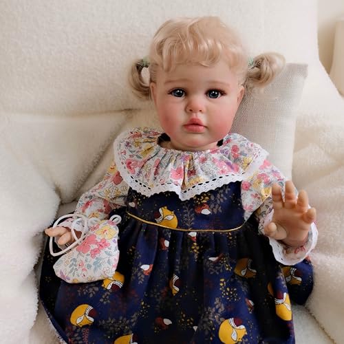 Anano Realistische Reborn Baby-Puppe Mädchen (60cm) - Lebensechtes Silikon-Baby Mit Echter Hauttextur, Weichem Haar & Wunderschönem Outfit - Geschenk Für Sammler & Kinder von Anano