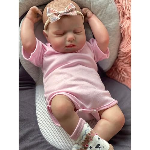 Anano Realistische Reborn Baby Puppen Loulou 20-Zoll Niedliche Neugeborene Silikon Baby Puppen, Die Echt Aussehen, Lebensechte Handgemachte Bebe Mit Blauen Adern Für Kinder Anano Realistische Reborn Baby Puppen Loulou 20-Zoll Niedliche Neugeborene Silikon Baby Puppen, Die Echt Aussehen, Lebensechte Handgemachte Bebe Mit Blauen Adern Für Kinder von Anano