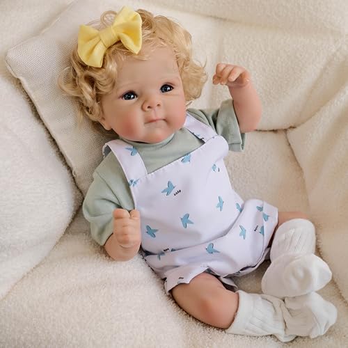 Anano Realistische Reborn Baby Puppen Mädchen 18 Zoll Silikon Vinyl Ganzkörper Mädchen Bettie Süße Wiedergeborene Puppe Mit Den Händen In Den Haaren Für Kinder Alter 3+ Anano Realistische Reborn Baby Puppen Mädchen 18 Zoll Silikon Vinyl Ganzkörper Mädchen Bettie Süße Wiedergeborene Puppe Mit Den Händen In Den Haaren Für Kinder Alter 3+ von Anano