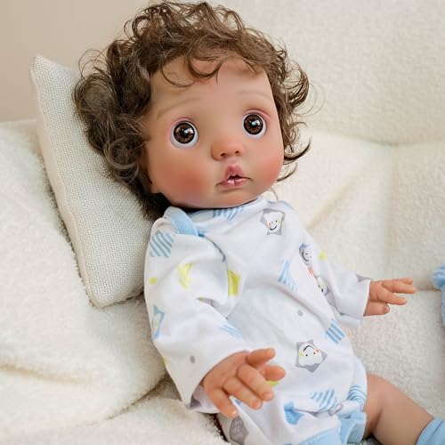 Anano Realistische Reborn Baby Puppen Schwarze Junge Peeka 16 Zoll Silikon Vinyl Ganzkörper Junge Afroamerikaner Süße Wiedergeborene Puppe Mit Den Händen In Den Haaren Anano Realistische Reborn Baby Puppen Schwarze Junge Peeka 16 Zoll Silikon Vinyl Ganzkörper Junge Afroamerikaner Süße Wiedergeborene Puppe Mit Den Händen In Den Haaren von Anano