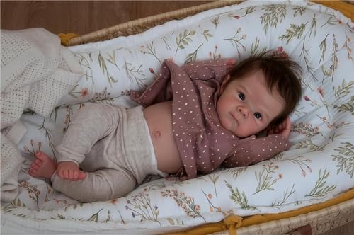 Anano Realistische Reborn Baby Puppen Silikon Vinyl Ganzkörper Mädchen - 18 Zoll Bettie Lebensechte Babypuppe Körper Aus Weichem Vinyl Babypuppen Geburtstags-Geschenkset Für Kinder Ab 3 Jahren von Anano
