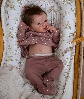 Anano Realistische Reborn Baby Puppen Silikon Vinyl Ganzkörper Mädchen - 18 Zoll Lebensechte Babypuppe Körper Vollsilikon Lebensecht Babypuppen Geburtstags-Geschenkset von Anano