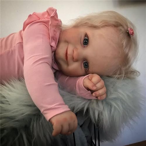 Anano Realistische Reborn Babypuppen Maddie Neugeborene Babypuppen mit verwurzeltem blondem Haar, weicher gewichteter Stoffkörper, Geschenk, Spielzeug für Kinder ab 3 Jahren Anano Realistische Reborn Babypuppen Maddie Neugeborene Babypuppen mit verwurzeltem blondem Haar, weicher gewichteter Stoffkörper, Geschenk, Spielzeug für Kinder ab 3 Jahren von Anano